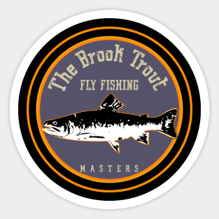 The Brook Trout fly fishing masters emblem style 2 Sticker